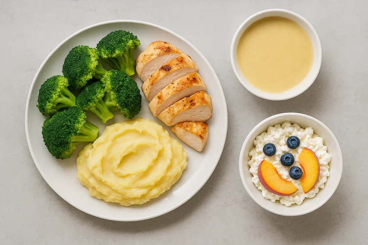 A realistic picture took from foods to eat after root canal