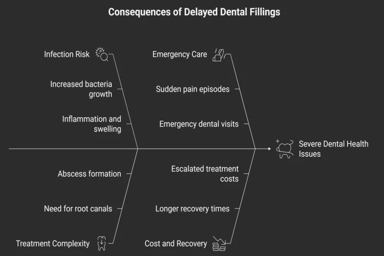 infographic picture of Consequences of Delayed Dental Fillings