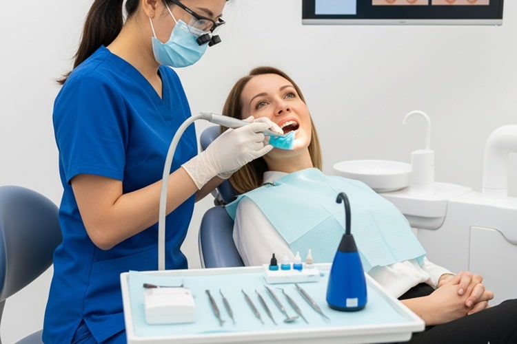 Restorative dental service by a dentist