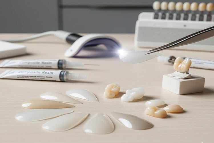 material of veneers vs bonding