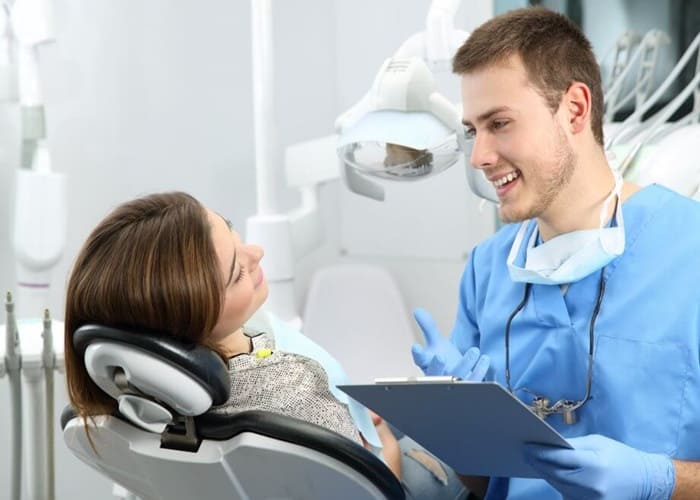 an adult visiting dentist