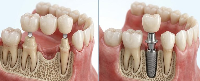 Dental Bridges vs Implants Langley