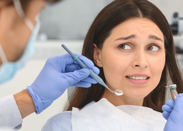 a patient who afraid of the dentist
